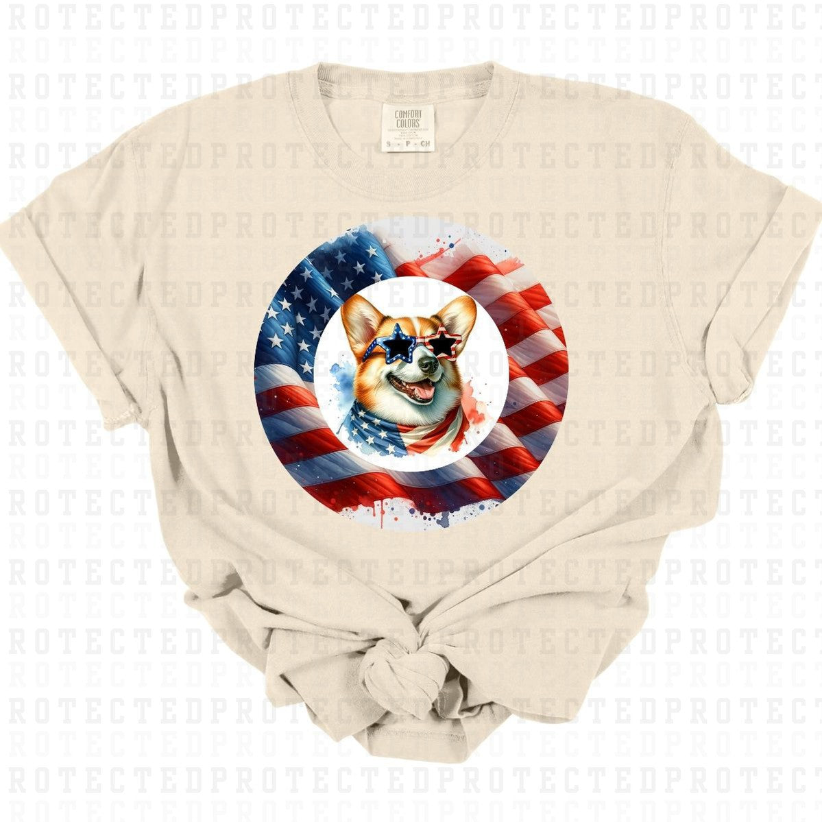 PATRIOTIC DOG - DTF TRANSFER