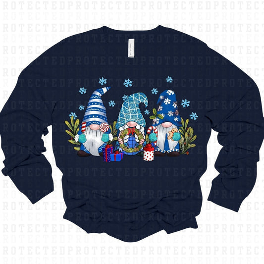 3 BLUE CHRISTMAS GNOMES - DTF TRANSFER