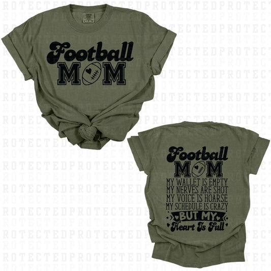 FOOTBALL MOM *SINGLE COLOR*(FULL FRONT/FULL BACK) - DTF TRANSFER