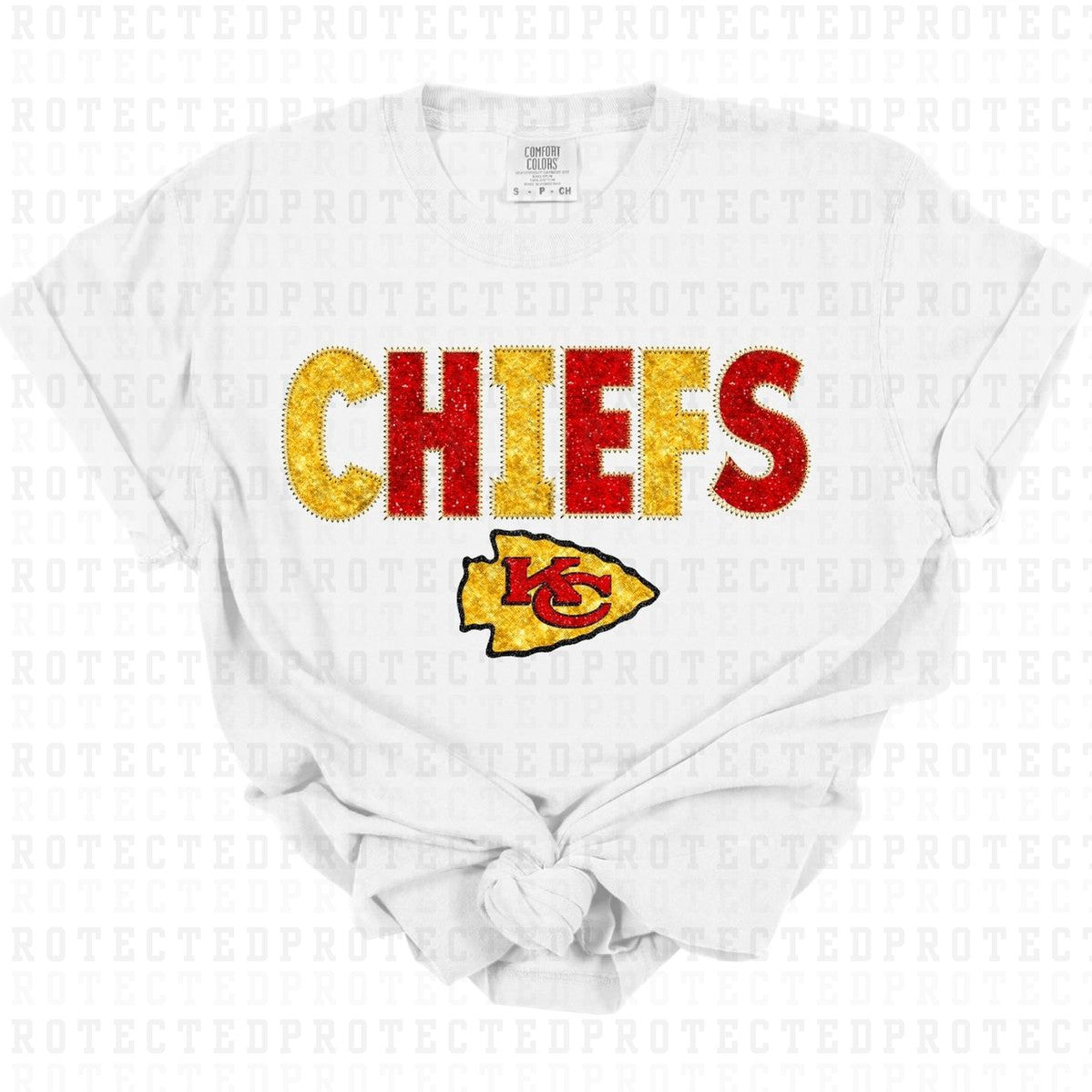 CHIEFS *FAUX SEQUIN* - DTF TRANSFER