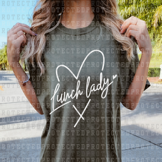 LUNCH LADY *SINGLE COLOR* - DTF TRANSFER