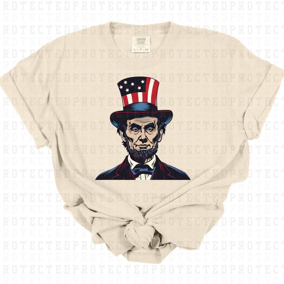 PATRIOTIC ABE LINCOLN - DTF TRANSFER