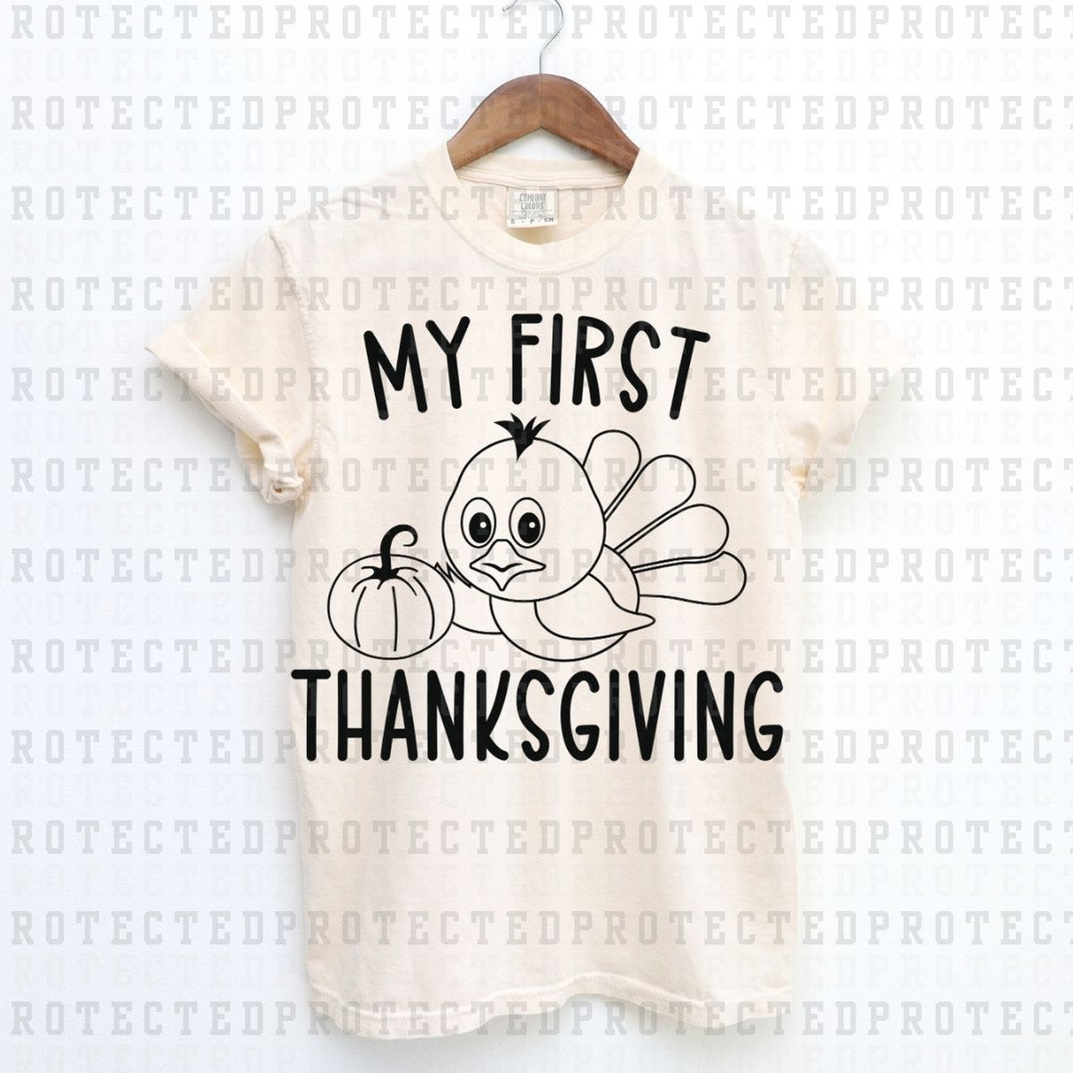 MY FIRST THANKSGIVING *SINGLE COLOR* - DTF TRANSFER