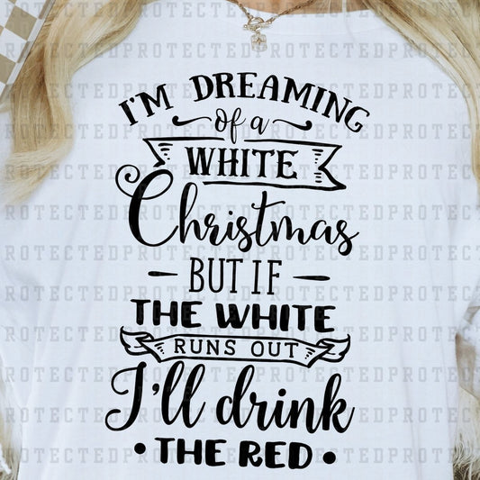 I'M DREAMING OF A WHITE CHRISTMAS *SINGLE COLOR* - DTF TRANSFER