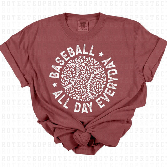 BASEBALL ALL DAY EVERYDAY *WHITE - SINGLE COLOR* - DTF TRANSFER