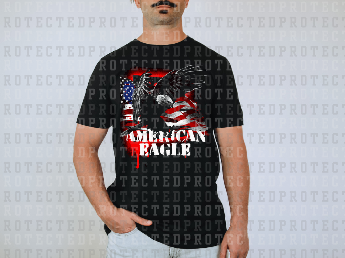 AMERICAN EAGLE *BLACK SHIRT DESIGN* - DTF TRANSFER