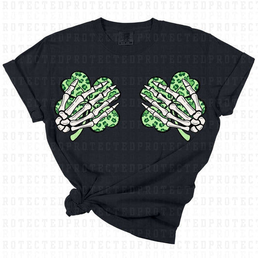 SHAMROCK SKELETON HANDS - DTF TRANSFER