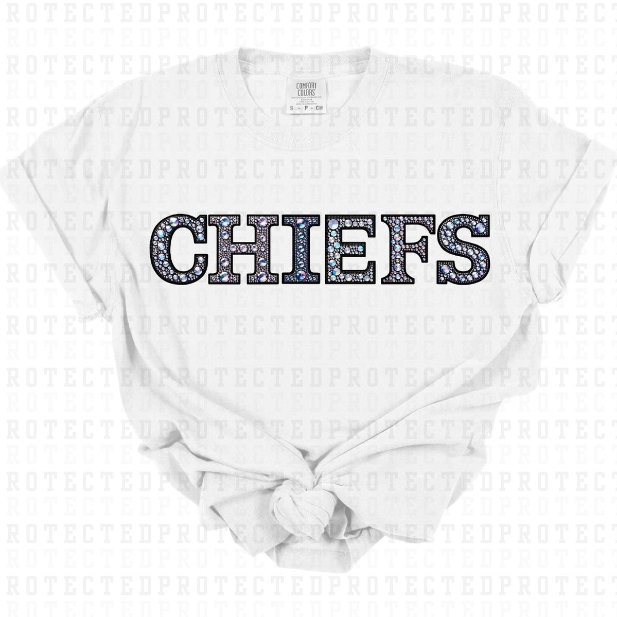 CHIEFS *FAUX RHINESTONES* - DTF TRANSFER