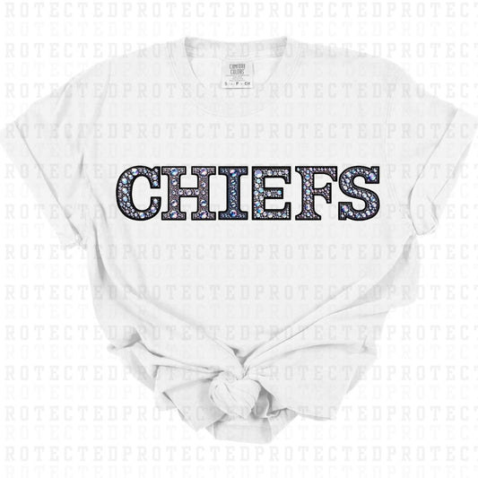 CHIEFS *FAUX RHINESTONES* - DTF TRANSFER