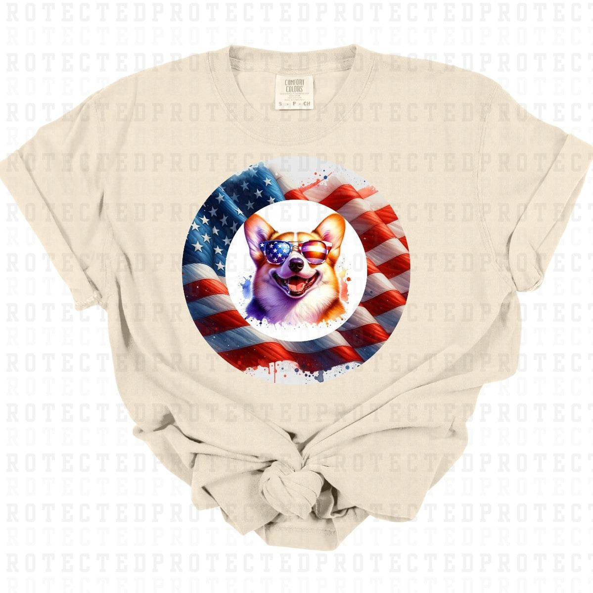 PATRIOTIC DOG - DTF TRANSFER