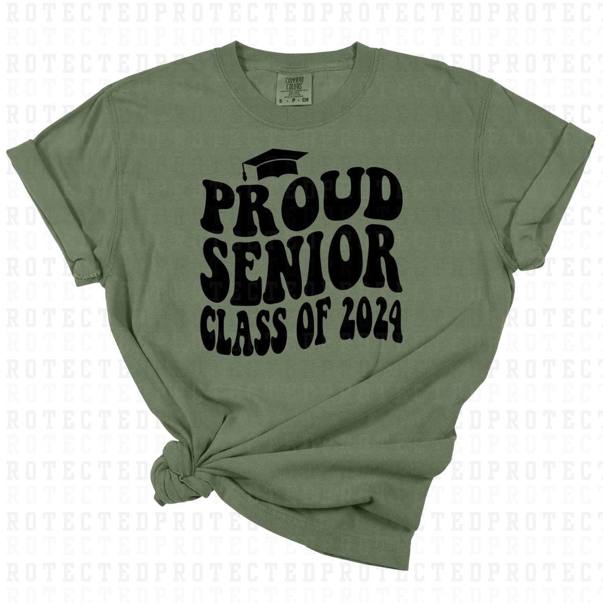 PROUD SENIOR CLASS OF 2024 *SINGLE COLOR* - DTF TRANSFER