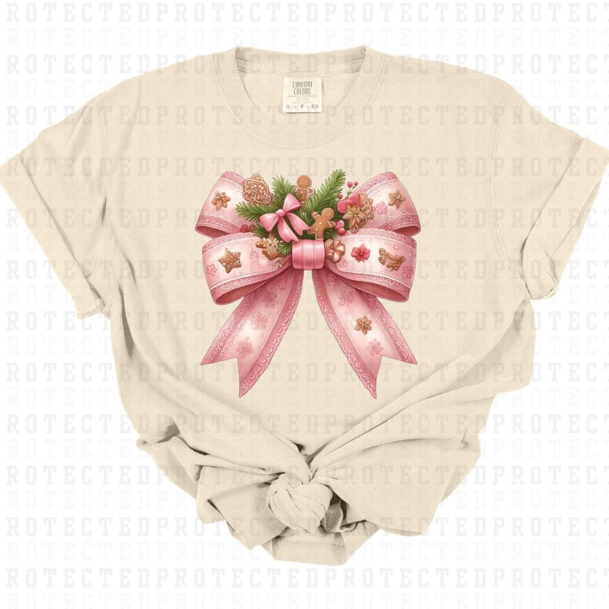 COQUETTE GINGERBREAD BOW - DTF TRANSFER