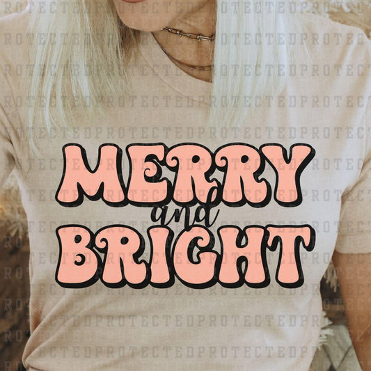 MERRY AND BRIGHT - DTF TRANSFER