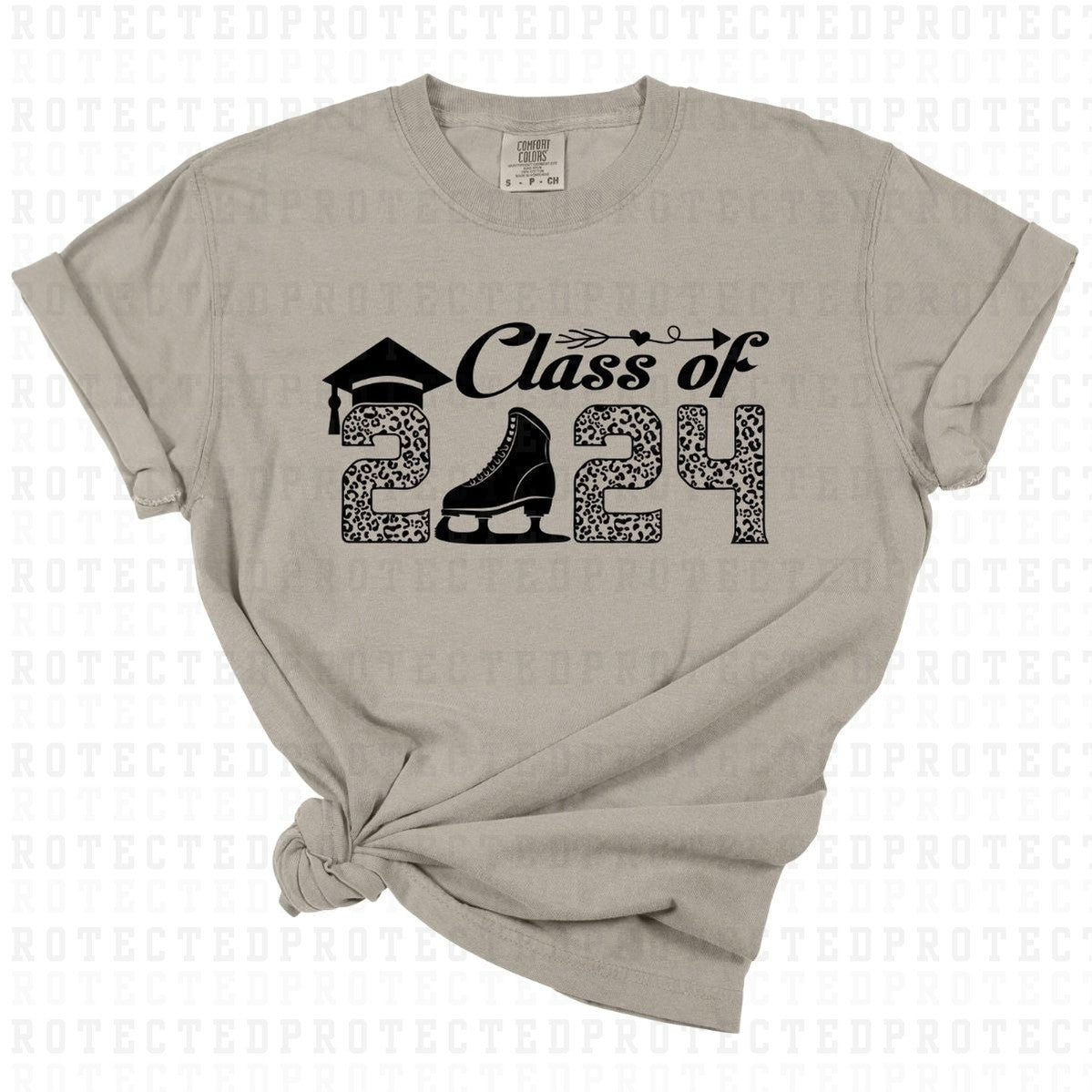 CLASS OF 2024 *ICE SKATE - SINGLE COLOR* - DTF TRANSFER