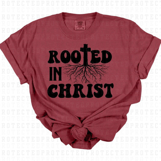 ROOTED IN CHRIST *SINGLE COLOR* - DTF TRANSFER