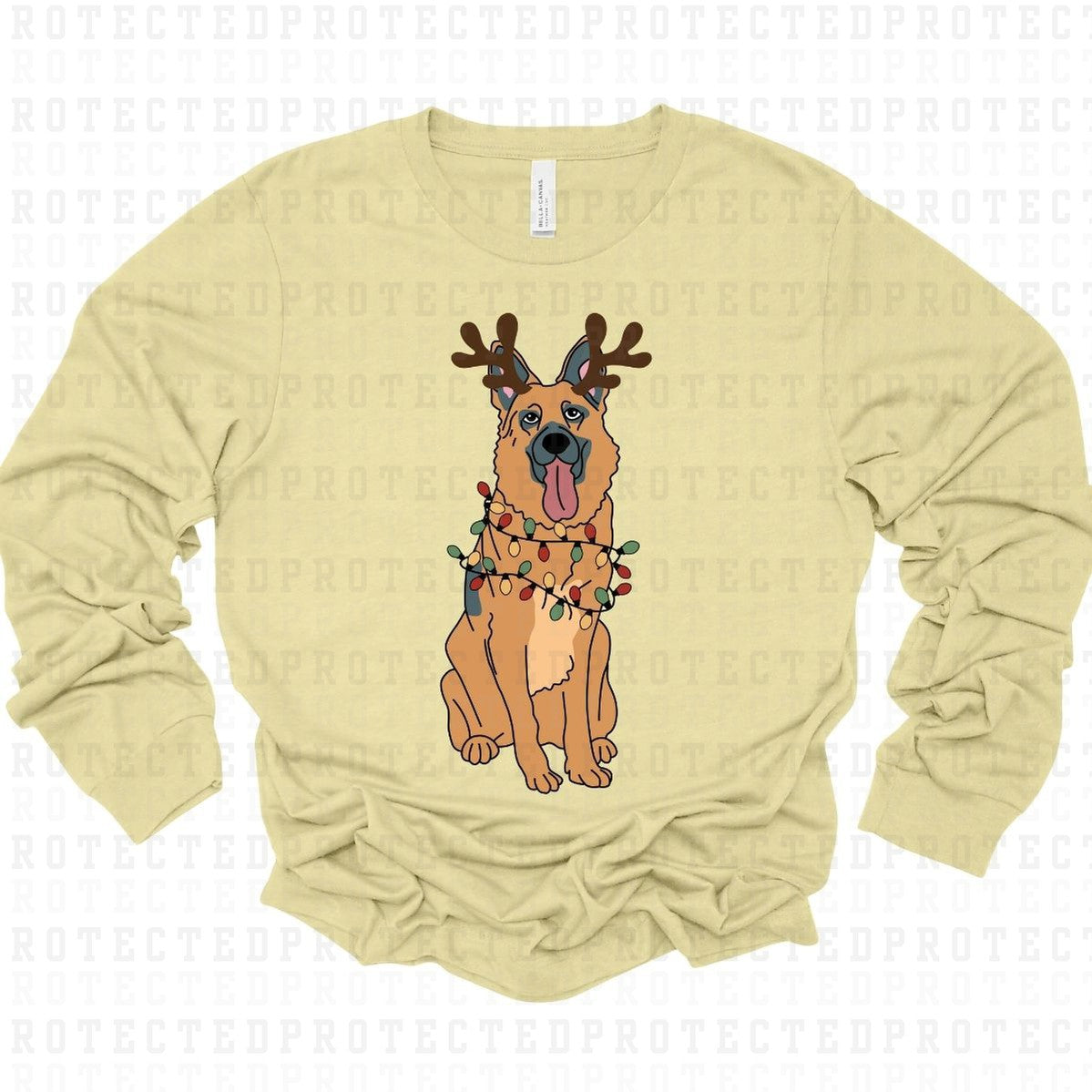 REINDEER GERMAN SHEPARD - DTF TRANSFER