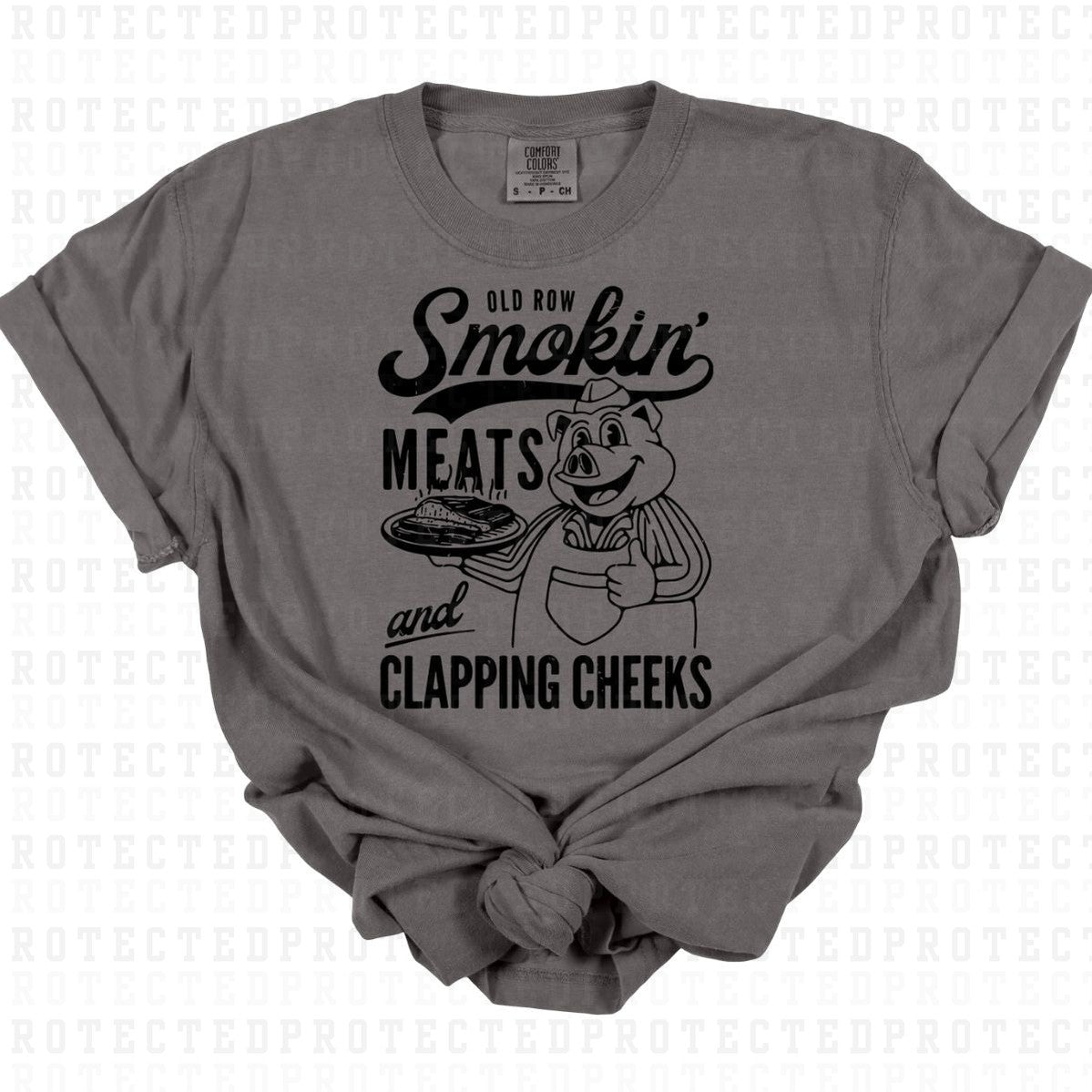 SMOKIN MEATS & CLAPPING CHEEKS *SINGLE COLOR* - DTF TRANSFER