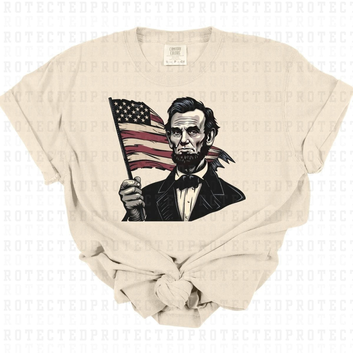 PATRIOTIC ABE LINCOLN - DTF TRANSFER