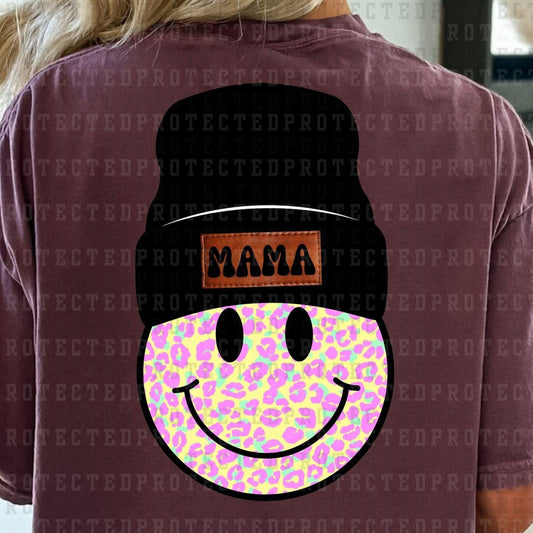 MAMA BEANIE SMILEY ANIMAL PRINT *2* - DTF TRANSFER