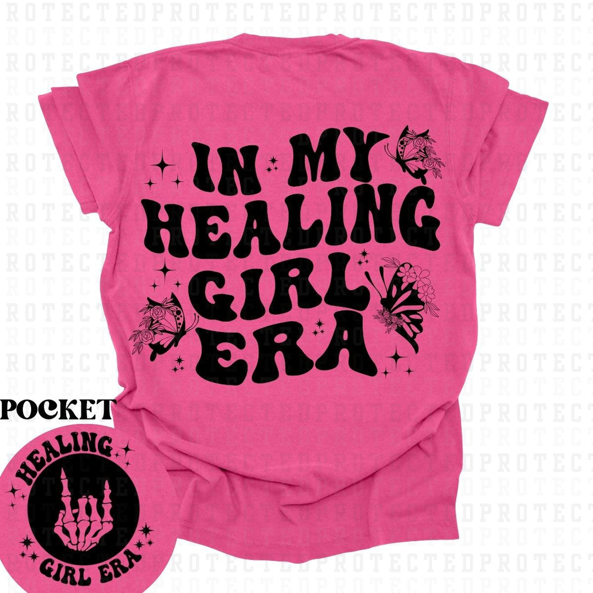 HEALING GIRL ERA *SINGLE COLOR* (POCKET/BACK) - DTF TRANSFER