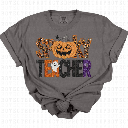 SPOOKY TEACHER *SEQUIN* - DTF TRANSFER