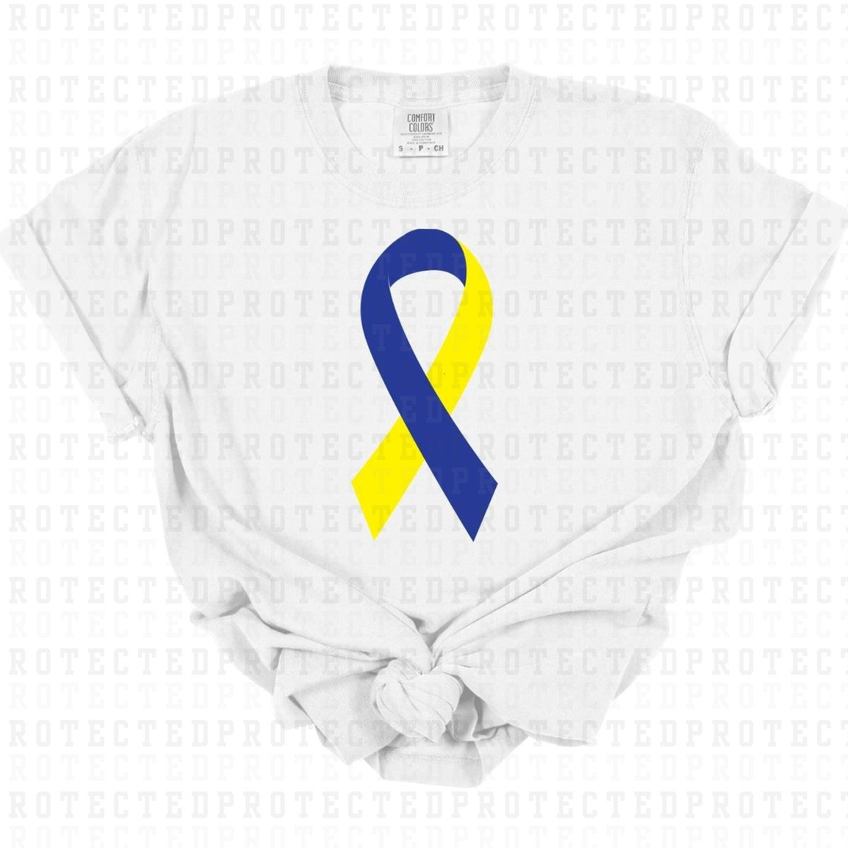 DOWN SYNDROME AWARENESS RIBBON - DTF TRANSFER