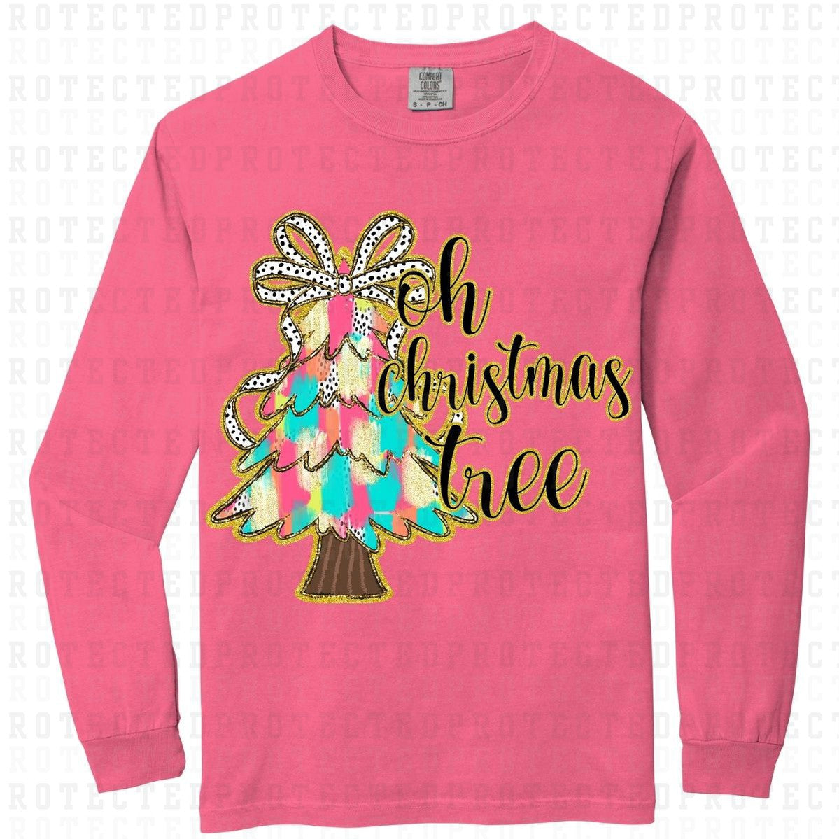 COQUETTE OH CHRISTMAS TREE *FAUX SEQUIN* - DTF TRANSFER