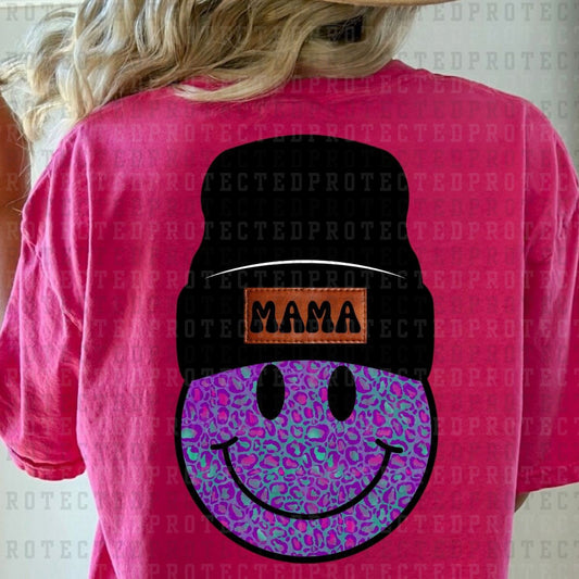 MAMA BEANIE SMILEY ANIMAL PRINT *3* - DTF TRANSFER