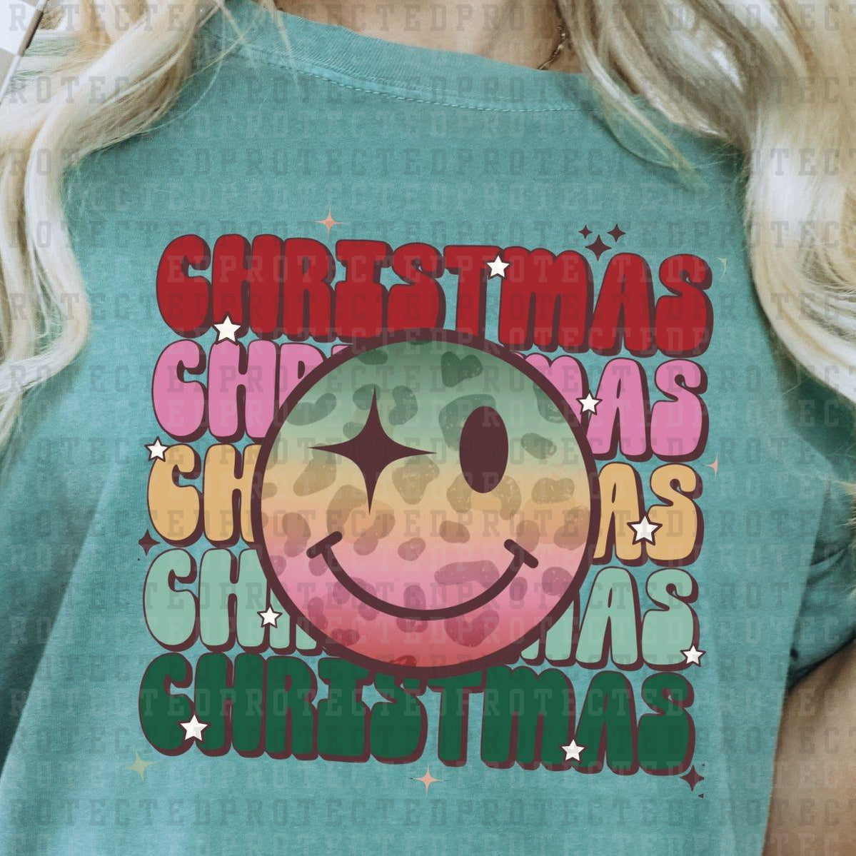 CHRISTMAS 5X SMILEY - DTF TRANSFER