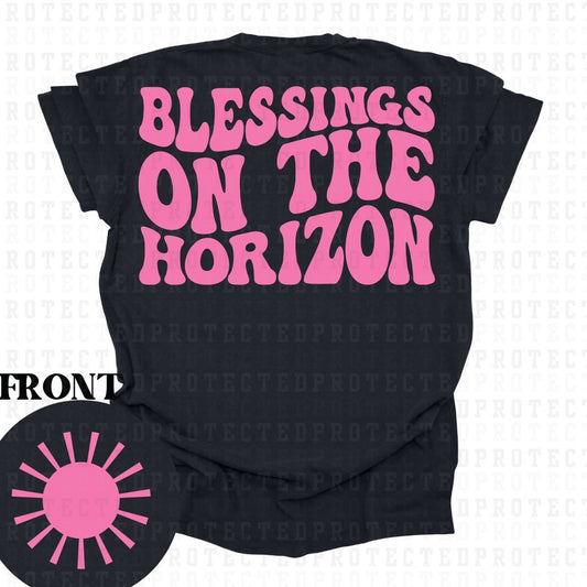 BLESSINGS ON THE HORIZION *SINGLE COLOR*(POCKET/BACK)- DTF TRANSFER