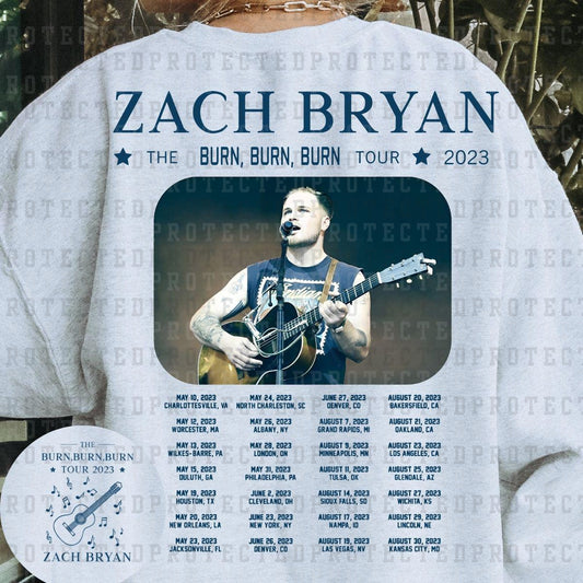 ZACH BRYAN TOUR (POCKET/BACK) - DTF TRANSFER