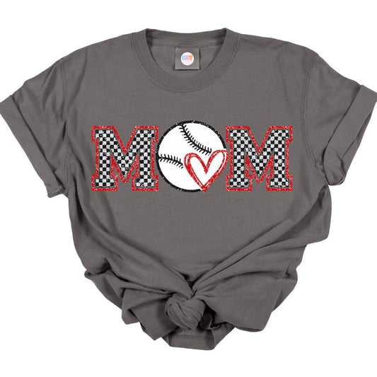 BASEBALL MOM *FAUX SEQUIN* - DTF TRANSFER