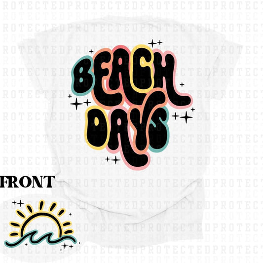 BEACH DAYS (POCKET/BACK)- DTF TRANSFER