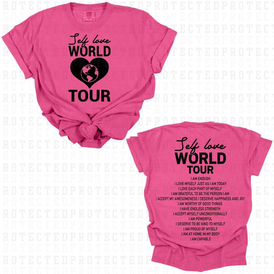 SELF LOVE WORLD TOUR *SINGLE COLOR*(FULL FRONT/FULL BACK) - DTF TRANSFER