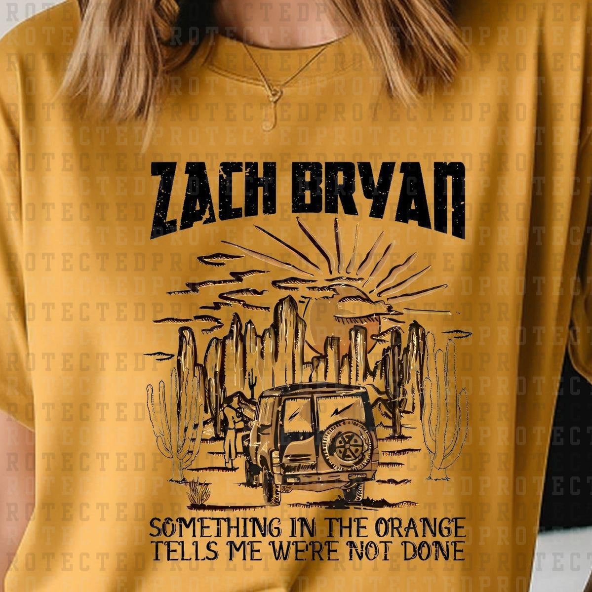 ZACH BRYAN SOMETHING IN THE ORANGE TELLS ME WE'RE DONE - DTF TRANSFER