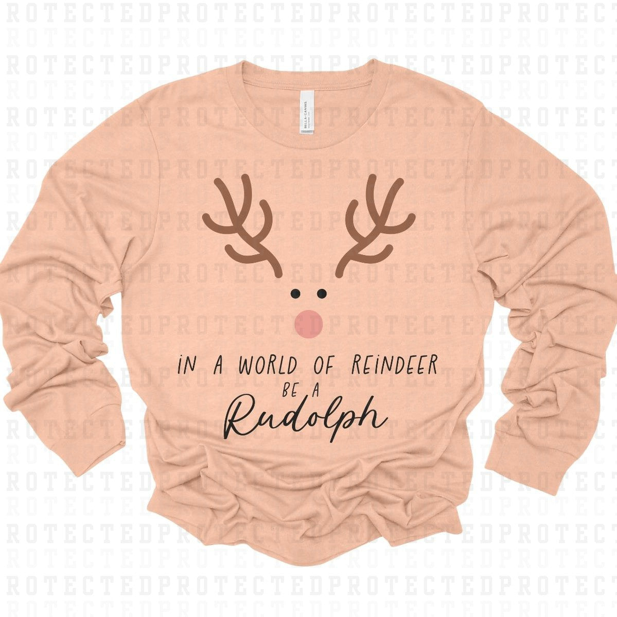 IN A WORLD OF REINDEER BE A RUDOLPH - DTF TRANSFER