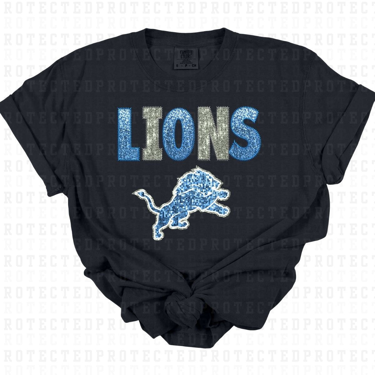 LIONS *FAUX SEQUIN* - DTF TRANSFER