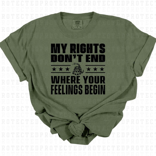 MY RIGHTS DONT END *SINGLE COLOR* - DTF TRANSFER