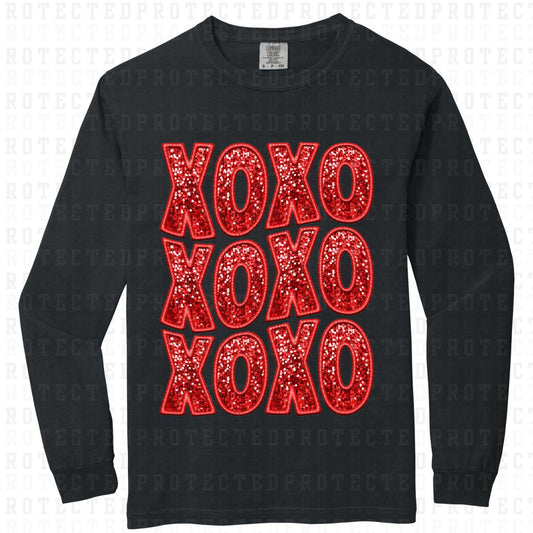 XOXO *FAUX SEQUIN/FAUX EMBROIDERY* - DTF TRANSFER