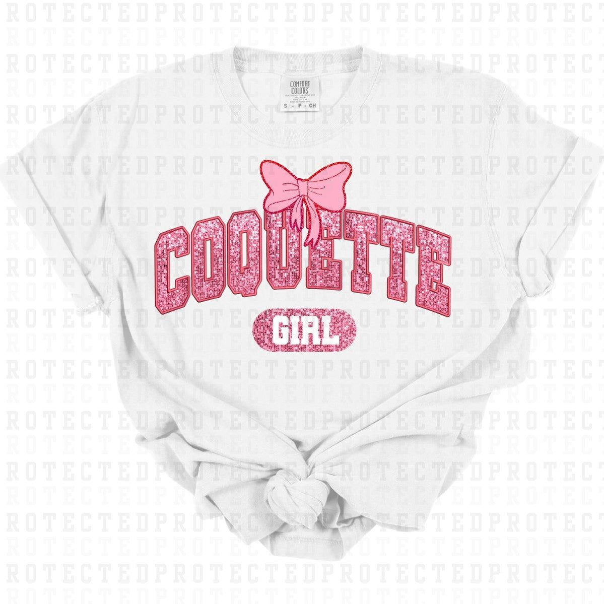 COQUETTE GIRL *FAUX SEQUIN* - DTF TRANSFER