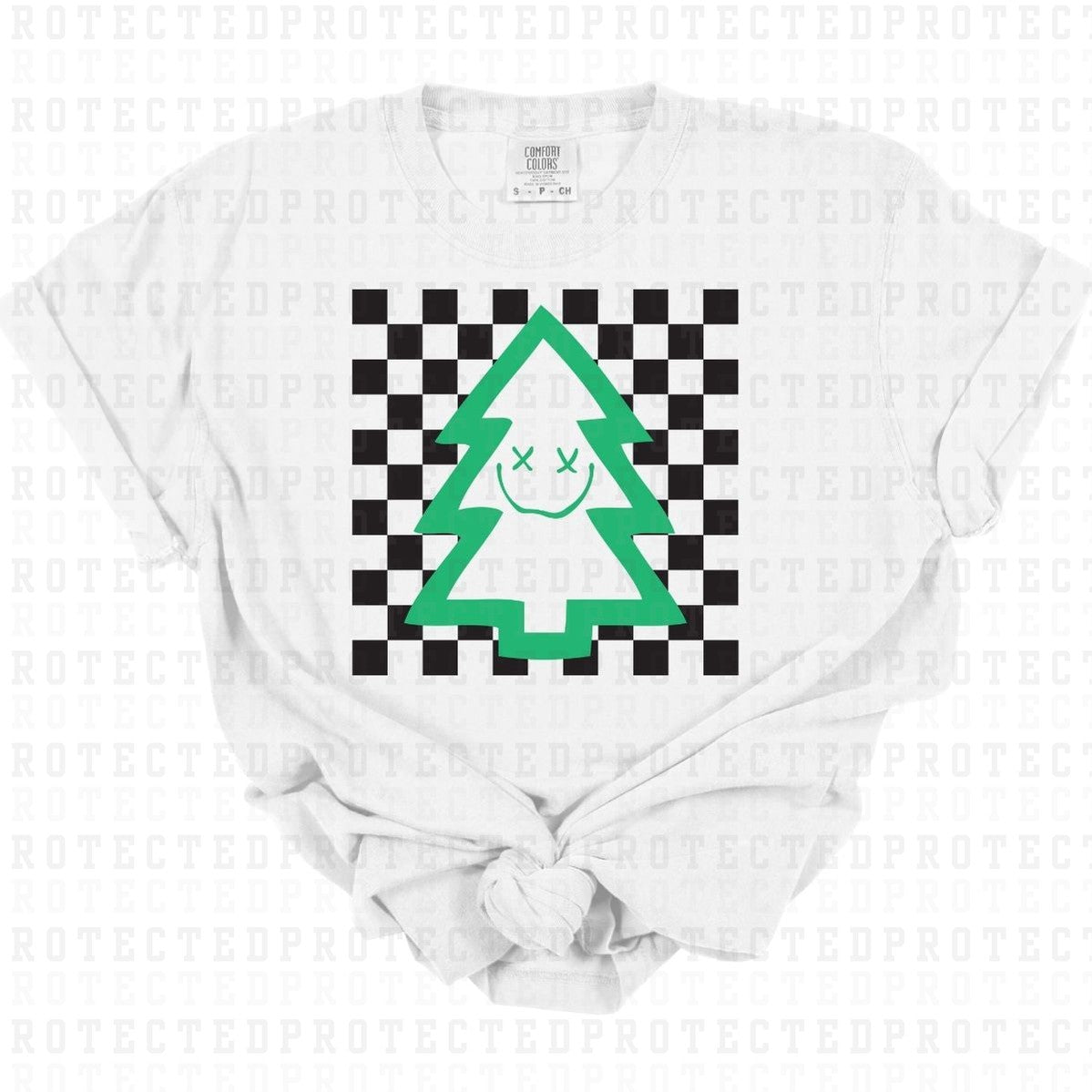 CHECKERED CHRISTMAS TREE - DTF TRANSFER