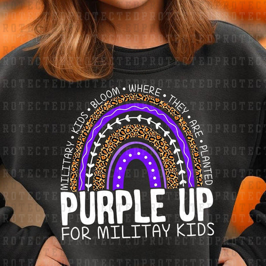 PURPLE UP FOR MILITARY KIDS - DTF TRANSFER