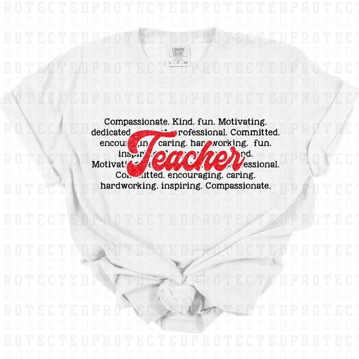 TEACHER *FAUX SEQUIN* - DTF TRANSFER