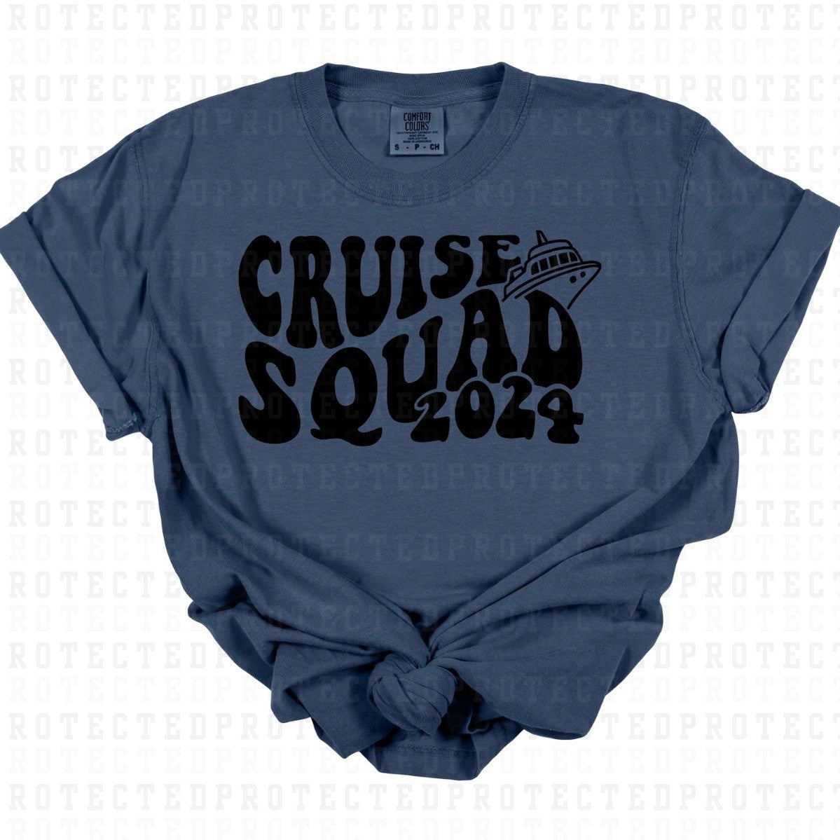 CRUISE SQUAD 2024 *BLACK TEXT - SINGLE COLOR* - DTF TRANSFER