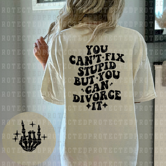 DIVORCE IT (SINGLE COLOR/POCKET/BACK) - DTF TRANSFER