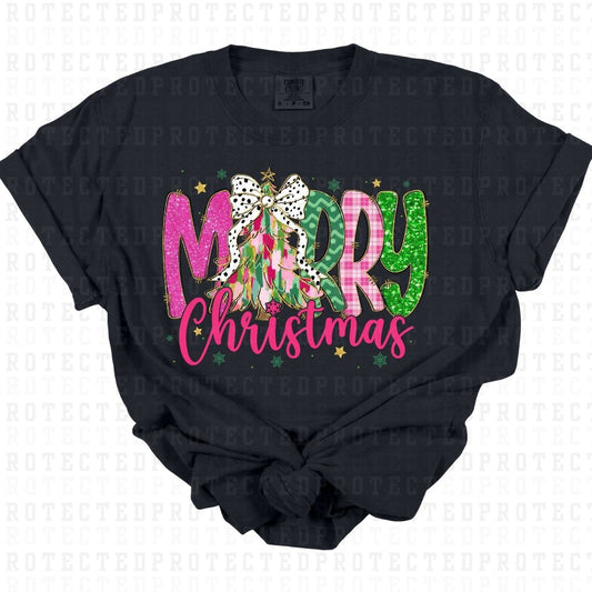 COQUETTE MERRY CHRISTMAS *FAUX SEQUIN* - DTF TRANSFER