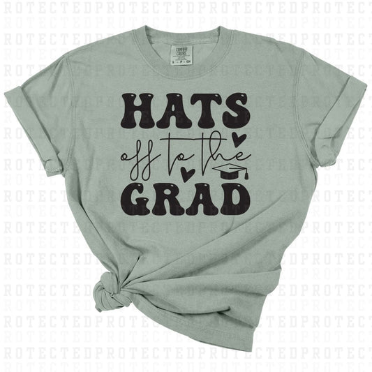 HATS OFF TO THE GRAD *SINGLE COLOR* - DTF TRANSFER