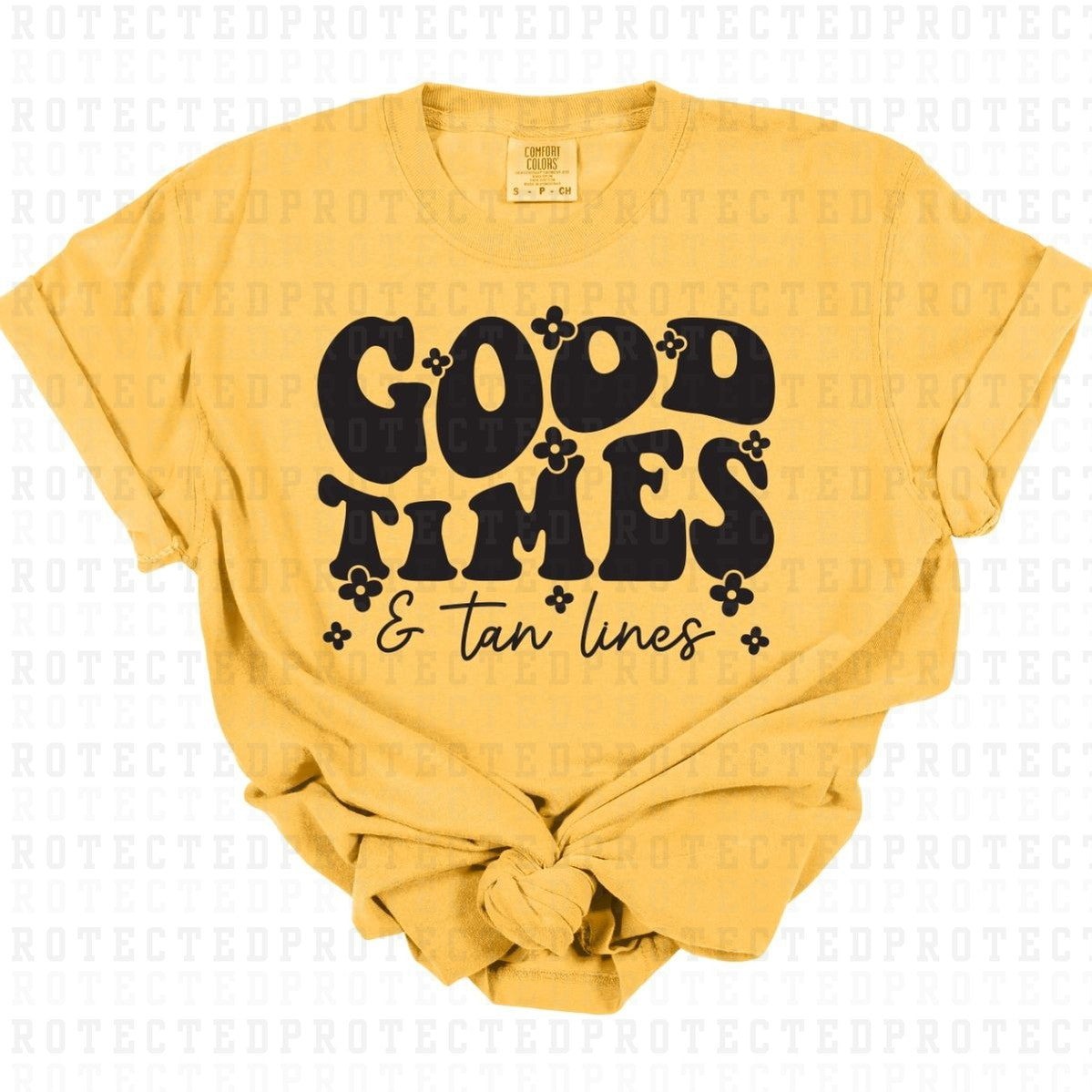 GOOD TIMES & TAN LINES *SINGLE COLOR* - DTF TRANSFER