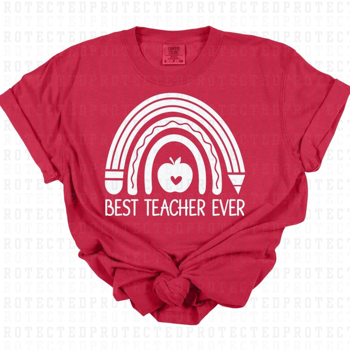 BEST TEACHER EVER *SINGLE COLOR* - DTF TRANSFER