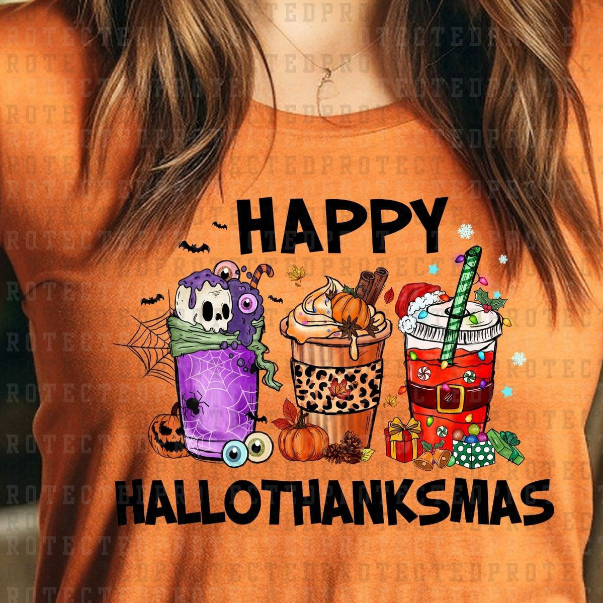 HAPPY HALLOTHANKSMAS *COFFEE* - DTF TRANSFER